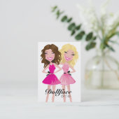 311 Dollface Duo Brunette Blonde Visitekaartje (Staand voorkant)