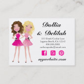 311 Dollface Duo Brunette Blonde Visitekaartje (Achterkant)
