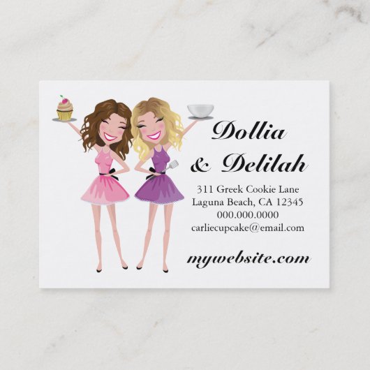 311 Dollface Duo Brunetter Blonde Ombre Visitekaartje (Achterkant)