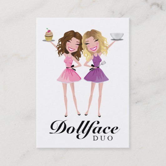 311 Dollface Duo Brunetter Blonde Ombre Visitekaartje (Voorkant)