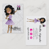 311 Dollface Gifts Ebonie Damask 3.5 x 2 Visitekaartje (Voorkant / Achterkant)