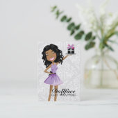 311 Dollface Gifts Ebonie Damask 3.5 x 2 Visitekaartje (Staand voorkant)