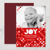 311 Dotted Joy Photo Holiday Card Feestdagenkaart (Voorkant / Achterkant)