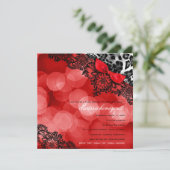 311 Dream in Leopard en Lace Bachelorette Red Kaart (Staand voorkant)