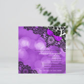 311 Dream in Leopard en Lace Bachelorette Violet Kaart (Staand voorkant)
