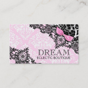 311 Dream in Leopard & Lace Girly Pink Visitekaartje