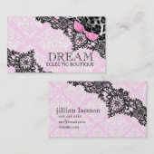 311 Dream in Leopard & Lace Girly Pink Visitekaartje (Voorkant / Achterkant)