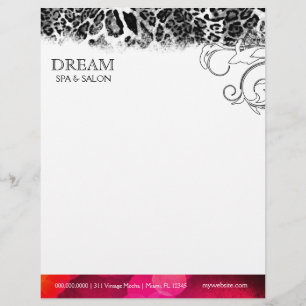 311 Dream in lichtroze luipaard Persoonlijk Briefhoofd