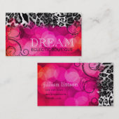 311 Dream in lichtroze luipaard Visitekaartje (Voorkant / Achterkant)