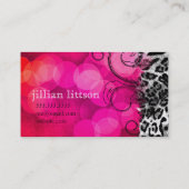 311 Dream in lichtroze luipaard Visitekaartje (Achterkant)