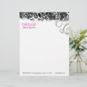 311 DreamRoze luipaard Gepersonaliseerd Briefhoofd (Staand voorkant)