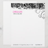 311 DreamRoze luipaard Gepersonaliseerd Briefhoofd (Voorkant / Achterkant)