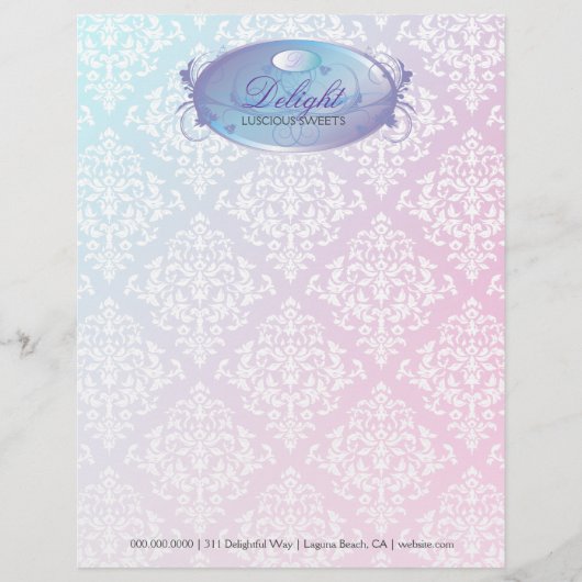 311-Dreamweaver Paarse Delight Letterhead Custom Briefhoofd (Voorkant)