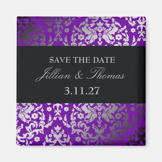 311-Duizelingwekkende Damask Vivacious Violet Magneet (Voorkant)