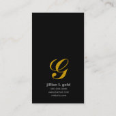 311-EENVOUDIG SQUARE MONOGRAM TEXTURE-GOLD VISITEKAARTJE (Achterkant)