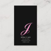 311-EENVOUDIG SQUARE MONOGRAM TEXTURE-PINK VISITEKAARTJE (Achterkant)