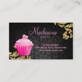 311 Elegant Bakery Visitekaartje Cupcake Black Gol (Achterkant)