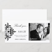 311-Elegant eenvoudig damast bedankt (Voorkant / Achterkant)