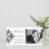 311-Elegant eenvoudig damast bedankt (Staand voorkant)