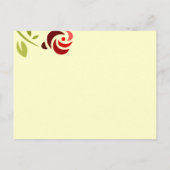 311-ELEGANT ROOS INVITATIE UITNODIGING BRIEFKAART (Achterkant)