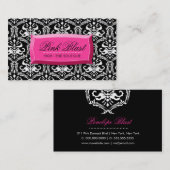 311 Elegant roze bladerblaasje hott roze Visitekaartje (Voorkant / Achterkant)