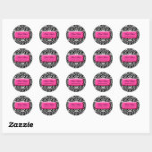 311-Elegante Roze Blast Damast Stickers (Vel)