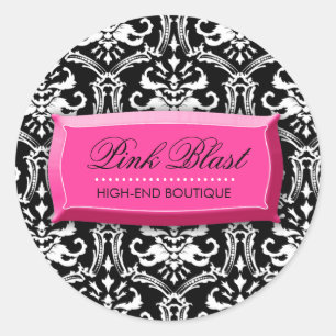311-Elegante Roze Blast Damast Stickers