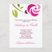 311-ELEGANTE ROZE ROOS UITNODIGING (Voorkant)