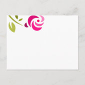 311-ELEGANTE ROZE ROOS UITNODIGING BRIEFKAART (Achterkant)