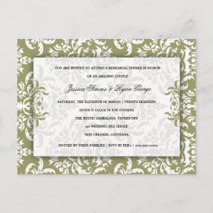 311 Emmy Damask Moss Uitnodiging Briefkaart