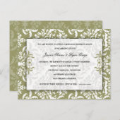 311 Emmy Damask Moss Uitnodiging Briefkaart (Voorkant / Achterkant)