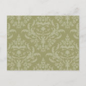 311 Emmy Damask Moss Uitnodiging Briefkaart (Achterkant)