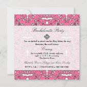311-Emmy roze delish Damask Invitation Kaart (Achterkant)