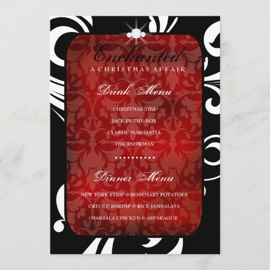 311-Enchanted Red Swanky Swirl Dinner / Menu Drink (Voorkant)