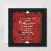 311-Enchanted Red Swanky Swirls Metallic Paper Kaart (Achterkant)