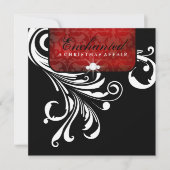 311-Enchanted Red Swanky Swirls Metallic Paper Kaart (Voorkant)