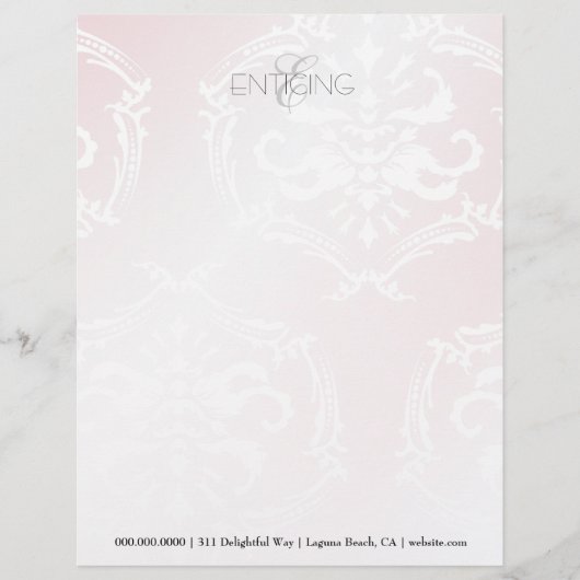 311-Entickant roze briefhoofd Sjabloon (Voorkant)