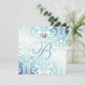 311 Entra Aqua Blauwgroen uitnodiging (Staand voorkant)