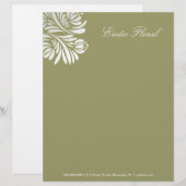 311-Exotische Floral | Moss Green Briefhoofd (Voorkant / Achterkant)
