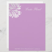 311-Exotische Floral | Paars Briefhoofd Sjabloon (Voorkant / Achterkant)