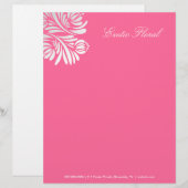 311-Exotische Floral | Roos Roze Briefhoofd (Voorkant / Achterkant)