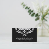 311 Exquise Damask Black Visitekaartje (Staand voorkant)