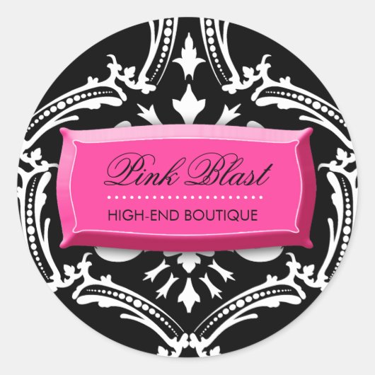 311-Exqusite Roze Blast #2 Damast Stickers (Voorkant)
