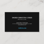 311 Eyes voor particuliere onderzoekers Visitekaartje (Achterkant)