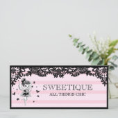 311 Fairy Sweetique Pink Stripes Cadeaubon (Staand voorkant)