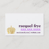 311 Fashionable Bold Tiara Paars Visitekaartje (Achterkant)