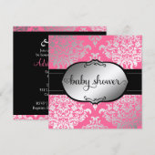 311 Faux Silver Lux Damask Kaart (Voorkant / Achterkant)