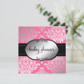 311 Faux Silver Lux Damask Kaart (Staand voorkant)