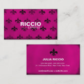 311 Fleur de Grunge Hott Pink Visitekaartje (Voorkant / Achterkant)