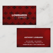 311-FLEUR DE GRUNGE RED VISITEKAARTJE (Voorkant / Achterkant)